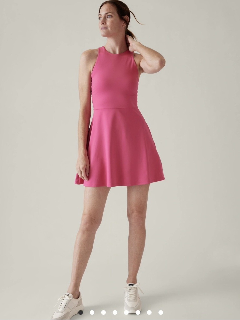 Athleta Conscious Dress Pink Skater Size Small